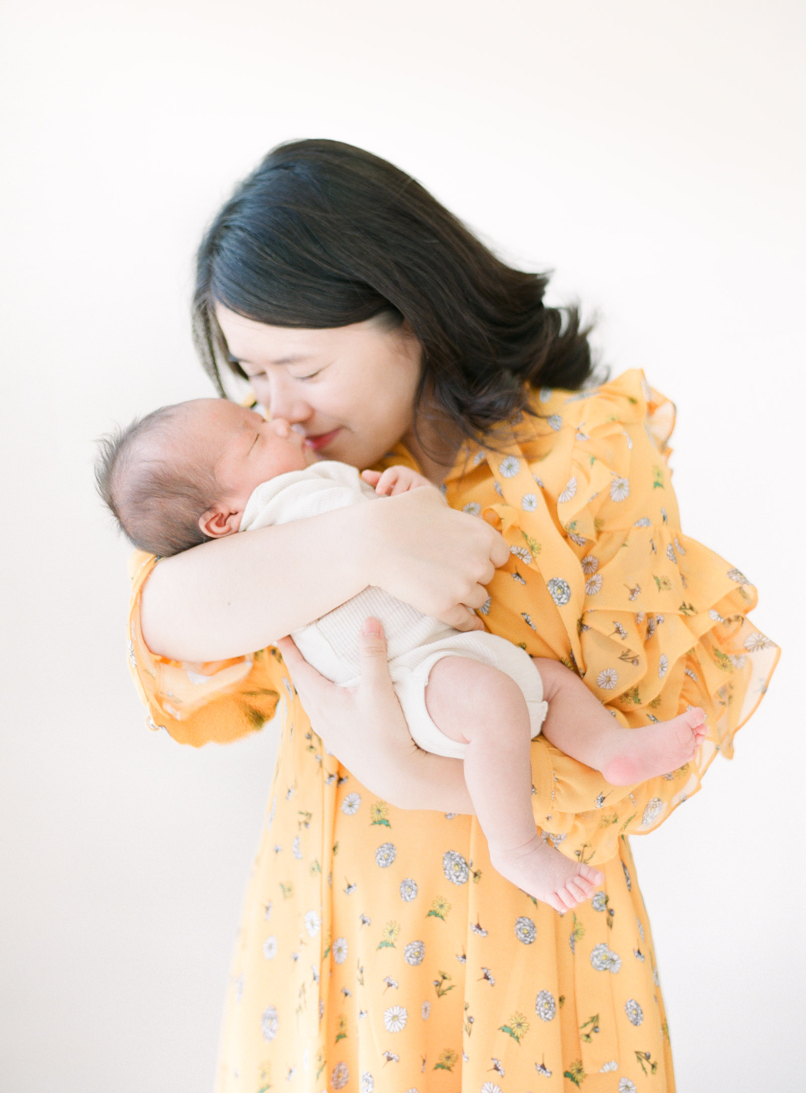 light and airy newborn portraiture on film kent avenue photography