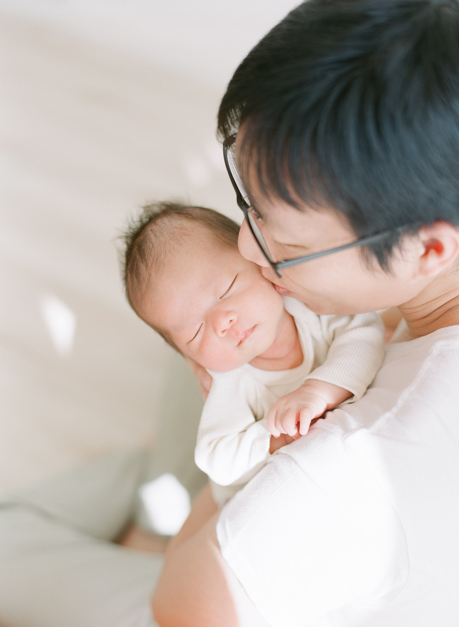 light and airy newborn portraiture on film kent avenue photography