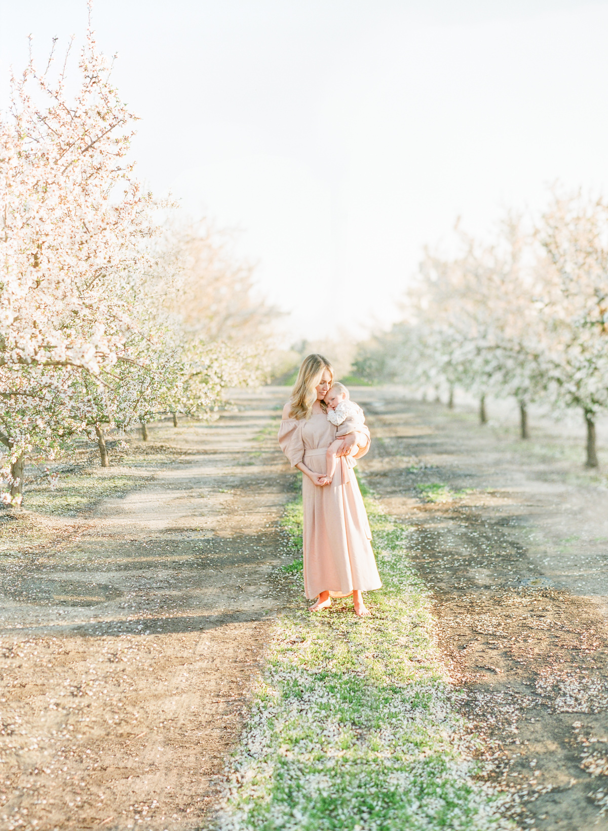 Central Valley Family Session, Almond Grove, Family Photography on Film, Beautiful Mother and Child, San Francisco Bay Area Family Film Photographer Kent Avenue Photography Light and Airy 