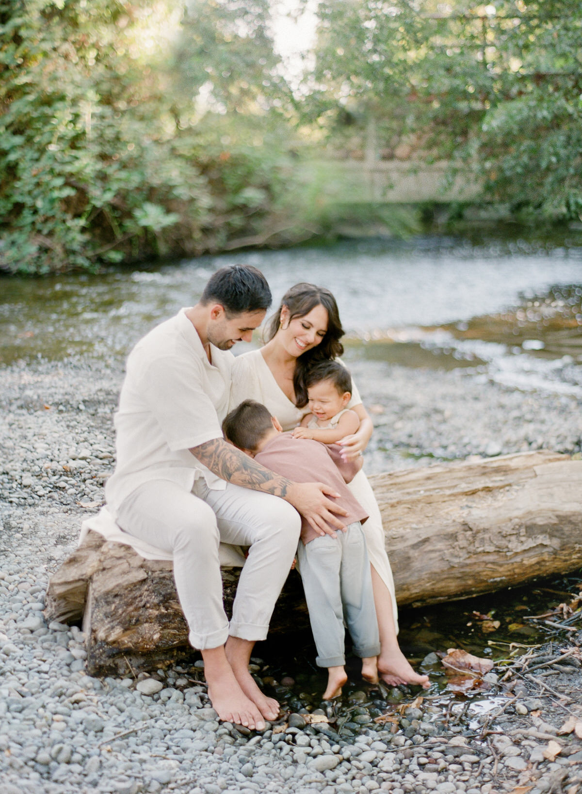 A Sunny Creekside California Family Session, Light and airy family photography - Charlotte Family Photography on Film - Charlotte Family Photography - Charlotte Family Photographer - Luxury Family Photography - Family Pictures on Film - San Francisco Bay Area Family Session on Film - Kent Avenue Photography - www.kentavenuephotography.com