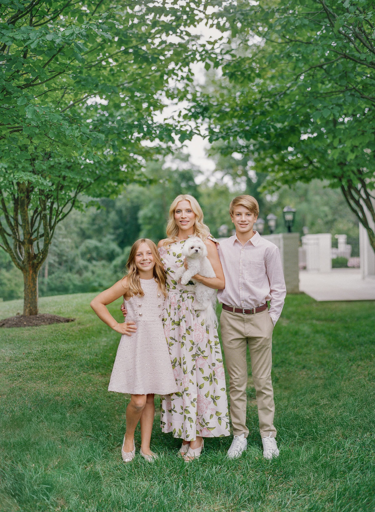 Elegant yet relaxed family session in Charlotte photographed on 35mm film by Kent Avenue Photography